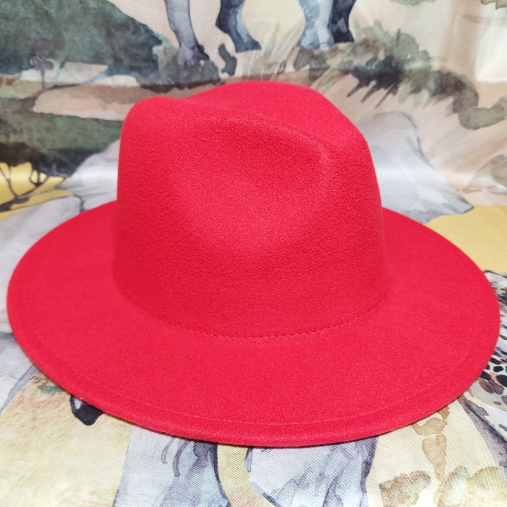Felt Fedora - Cherry Red